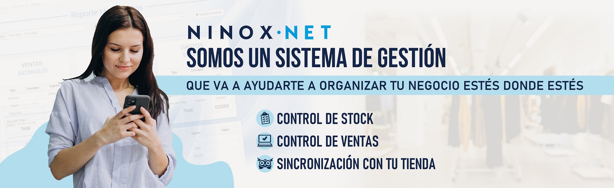 Somos un sistema de gestion que va a ayudarte. Ninox ERP